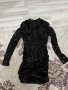 Черна рокля с паети, снимка 3