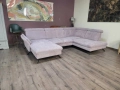 ПРОМОЦИЯ!!! П- образен ъглов диван от плат MM-ZE1162 - цвят люляк, снимка 1