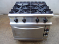 Професионална, италианска, газова печка с електрическа фурна COOK MAX / BARON - 4 горелки, снимка 1 - Обзавеждане на кухня - 44882419