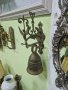 Прекрасна голяма антикварна белгийска бронзова камбана 