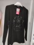 Черна блуза с череп, снимка 1 - Блузи с дълъг ръкав и пуловери - 39089945