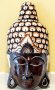 Стенна маска Буда от дърво, ръчна изработка, декорирана, подарък, сувенир, декорация, снимка 1