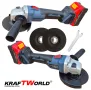 Комплект 4в1 KraftWorld Безчеткови Машини Гайковерт-винтоверт, Ъглошлайф и Перфоратор, снимка 4