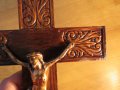 Стар кръст разпятие Христово, Исус Христос 25 х 17 см с красиви мотиви, снимка 3