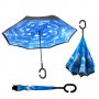 2190 Обърнат чадър двупластов противоветрен чадър с обратно затваряне и отваряне, снимка 1