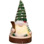 Светеща коледна играчка – Декорация с LED осветление и плетена шапка, снимка 6