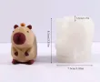 3d Капибара Capybara прав хамстер силиконов молд форма фондан шоколад гипс свещ смола, снимка 2
