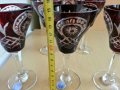 кристални чаши цветен червен кристал , снимка 8