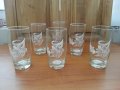 Ретро стъклени чаши , снимка 1 - Антикварни и старинни предмети - 33484079
