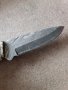 Нож дамаска стомана рог и сребро, снимка 5