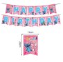Стич stitch и Лило Lilo Happy Birthday розов Парти Гирлянд Банер Флаг декор картонен 