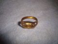 СТАР БРОНЗОВ ЗЛАТИСТ АРИСТОКРАТИЧЕН АРТ ДЕКО СТИЛ ПРЪСТЕН с ЦИРКОНИ 24926, снимка 11