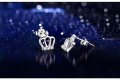 Сребърни Обеци Кралска корона - 925 печат сребро BA208, снимка 2