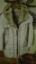Елегантно зимно палто, грейка с качулка и кожи, снимка 1 - Палта, манта - 26915829