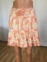 40 М / 42 Л? Kookai Дамска Лятна Пола Плаж Море на Цветя Оранжева Бежова Розова, снимка 1