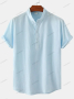 Мъжка памучна риза с яка и къс ръкав, 7цвята , снимка 2