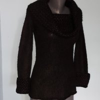 Ангорски мохерен пуловер с шал яка "MNG" basics Mango / голям размер , снимка 1 - Блузи с дълъг ръкав и пуловери - 12414270
