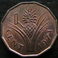 1 цент 1974, Свазиленд, снимка 1 - Нумизматика и бонистика - 35251699