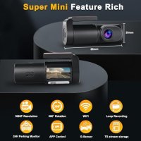 Нова Dashcam Камера със SD карта, 1080P WiFi Монитор за паркиране, снимка 6 - Аксесоари и консумативи - 43498113