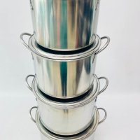 Комплект тенджери от неръждаема стомана, снимка 5 - Съдове за готвене - 43059922