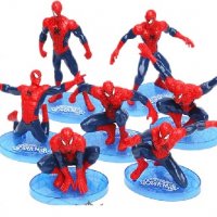 7 бр спайдърмен spiderman пластмасови фигурки на стойка фигурка играчка играчки игра и украса торта , снимка 2 - Фигурки - 36744286