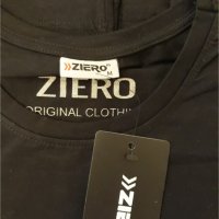 Марка ZIERO чисто нова с  етикета черна мъжка тениска с дълъг ръкав, хубава качествена стегната мате, снимка 3 - Тениски - 37456775