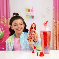 Оригинална ароматизирана кукла в чаша Barbie® Pop Reveal™ Fruit Series - диня / 8 изненади, снимка 4 - Кукли - 43238529