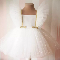 Ново!Детска Официална Рокля "Angel White", снимка 1 - Детски рокли и поли - 36536982