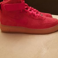 Original NIKE AIR FORCE 1 High '07 Red Suede, снимка 3 - Кецове - 35202178