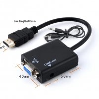 Адаптер / конвертор / преходник HDMI към VGA, снимка 2 - Кабели и адаптери - 38495456