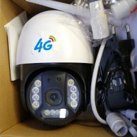 Безжична 4G камера 2MP FULL-HD работи с SIM СИМ карта интернет, мобилни данни от тел операторите LED, снимка 1 - HD камери - 35433454