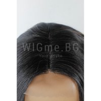 Средна дължина чуплива тъмнокестенява перука на кичури Далия, снимка 5 - Аксесоари за коса - 37319571