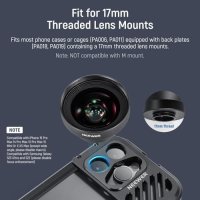 Нов NEEWER 18mm Професионален Широкоъгълен Обектив за Смартфон iPhone/Samsung, снимка 5 - Обективи и филтри - 43688654
