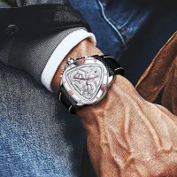 Foxbox Silver 0026 луксозен мъжки кварцов часовник, снимка 4 - Мъжки - 40268099