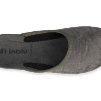 INBLU Италиански дамски чехли на платформа, Сиви с ефектни ленти, снимка 3 - Пантофи - 43556440
