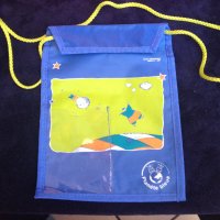 Чантички торбички портмонета за деца Planete Bleue оранжеви и сини 23 х 17 см. торбичка, снимка 3 - Други - 38799188