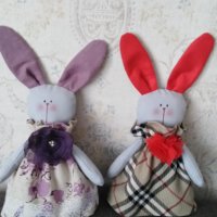 Текстилна декорация зайченце-момченца и момиченца, снимка 2 - Кукли - 28161803