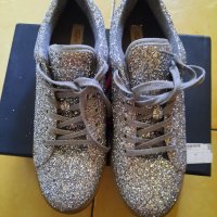 Дам.обувки/маратонки-"BUFFALO"-№40-цвят-сребристи-glitter. Закупени от Италия., снимка 1 - Маратонки - 33633792
