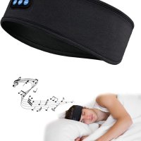 Безжична Bluetooth лента за сън за глава с вградени ултратънки HD стерео високоговорители, черна, снимка 1 - Слушалки и портативни колонки - 44070154