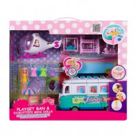 Ван за играчки и хеликоптер с мини кукла и аксесоари , снимка 1 - Кукли - 32922364