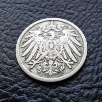 Стара монета 5 пфенига 1907 г.буква F-Германия-рядка,хит цена !, снимка 4 - Нумизматика и бонистика - 39767044