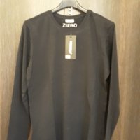 Марка ZIERO чисто нова с  етикета черна мъжка тениска с дълъг ръкав, хубава качествена стегната мате, снимка 4 - Тениски - 37456775