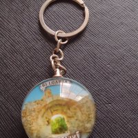 Стъклен ключодържател сувенир от Хисаря България много красив стилен дизайн 42608, снимка 4 - Други - 43682889