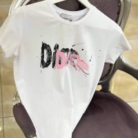 💥Christian Dior два цвята дамски тениски💥, снимка 2 - Тениски - 43695699