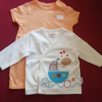 Бебешки комплект, тениска и жилетка 1-3 месеца, снимка 1 - Комплекти за бебе - 43906953