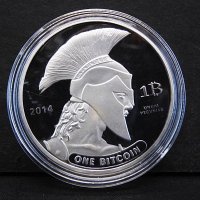 1 Биткойн - Титан / 1 Bitcoin - Titan ( BTC ) - Silver, снимка 3 - Нумизматика и бонистика - 38364209