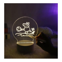 3D LED нощна лампа - табло за съобщения, снимка 4 - Лед осветление - 44873112