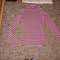 Блуза Terranova бордо и черно, снимка 1 - Блузи с дълъг ръкав и пуловери - 44130034