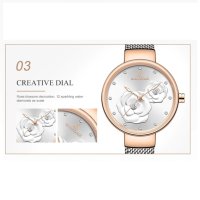 Дамски часовник Naviforce Crystal Watch, Златист / Сребрист, снимка 8 - Дамски - 40246365