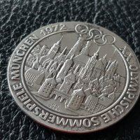 9999 ‰ Сребро Немски медал плакет Мюнхен 1972 Oz унция, снимка 2 - Нумизматика и бонистика - 36770210